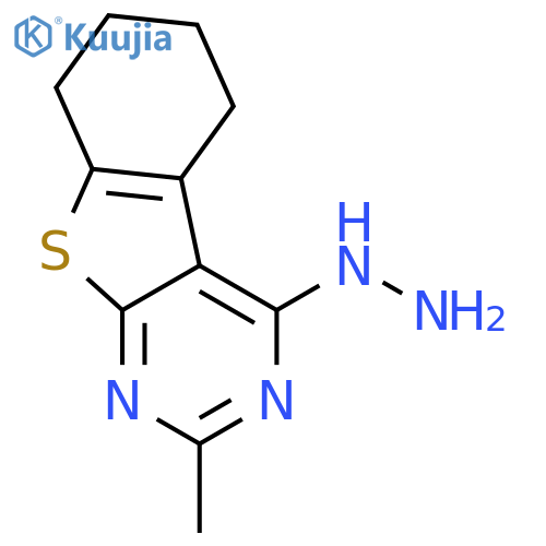 3-hydrazinyl-5-methyl-8-thia-4,6-diazatricyclo7.4.0.0^{2,7}trideca-1(9),2(7),3,5-tetraene structure