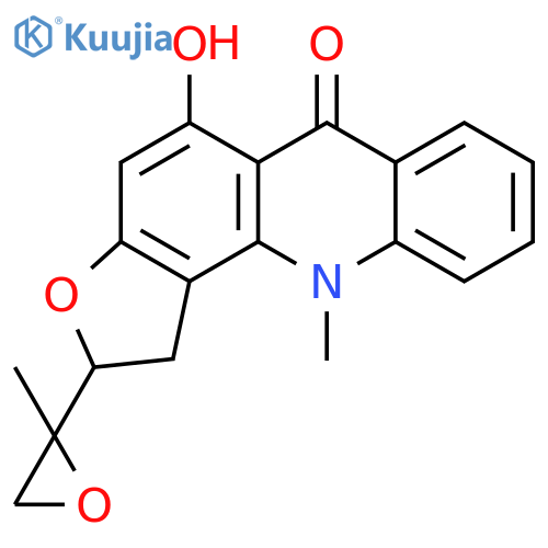 Furo[2,3-c]acridin-6(2H)-one,1,11-dihydro-5-hydroxy-11-methyl-2-(2-methyloxiranyl)- (9CI) structure