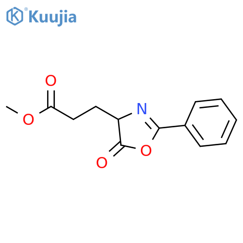 4-Oxazolepropanoic acid, 4,5-dihydro-5-oxo-2-phenyl-, methyl ester structure