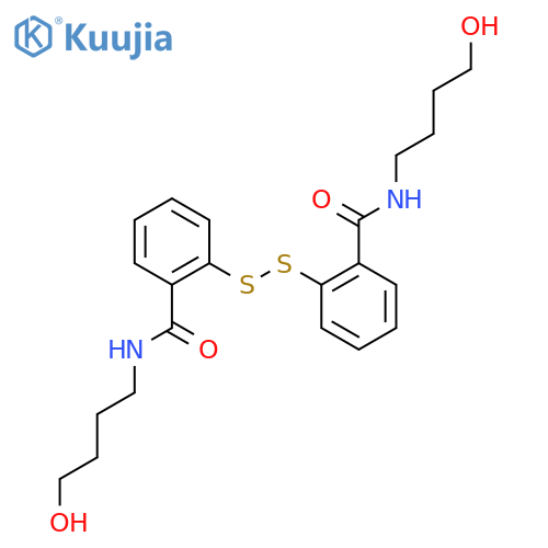 2,2'-disulfanediylbis[N-(4-hydroxybutyl)benzamide] structure