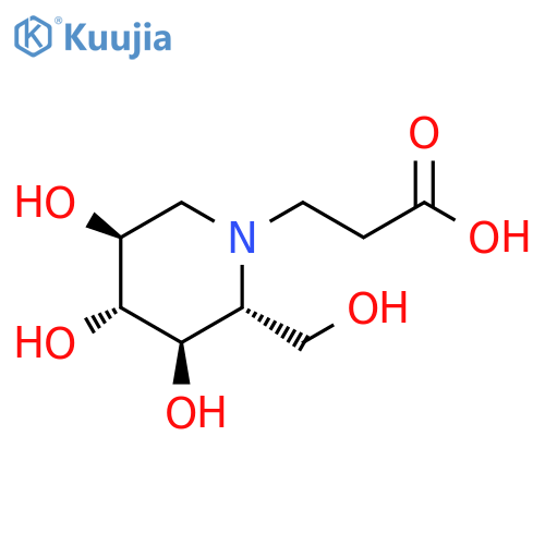 (2R,3R,4R,5S)-3,4,5-Trihydroxy-2-(hydroxymethyl)-1-piperidinepropanoic acid structure