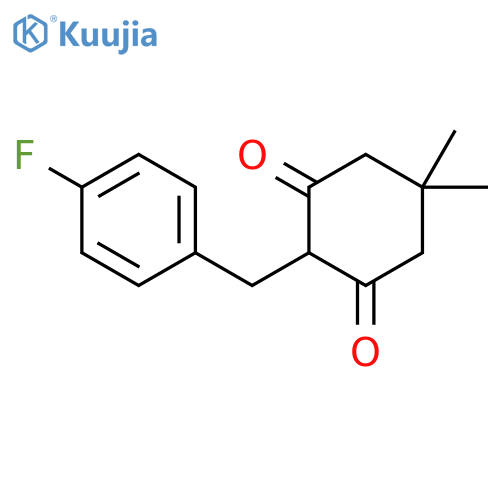 1,3-Cyclohexanedione, 2-[(4-fluorophenyl)methyl]-5,5-dimethyl- structure