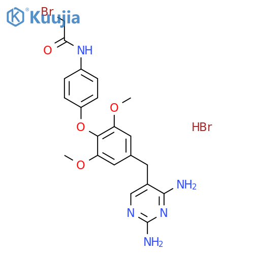 Acetamide,2-bromo-N-[4-[4-[(2,4-diamino-5-pyrimidinyl)methyl]-2,6-dimethoxyphenoxy]phenyl]-,hydrobromide (1:1) structure
