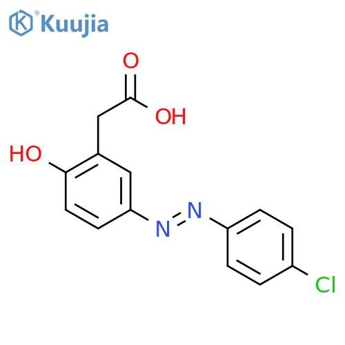 Benzeneacetic acid, 5-[(4-chlorophenyl)azo]-2-hydroxy- structure