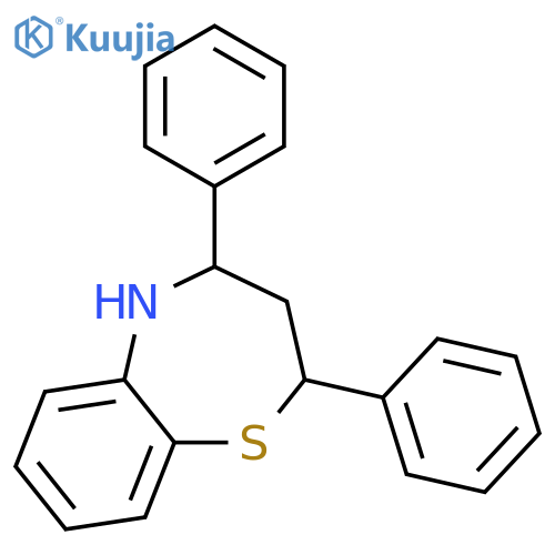 1,5-Benzothiazepine, 2,3,4,5-tetrahydro-2,4-diphenyl- structure