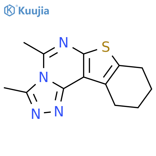 3,5-dimethyl-8,9,10,11-tetrahydro[1]benzothieno[3,2-e][1,2,4]triazolo[4,3-c]pyrimidine structure