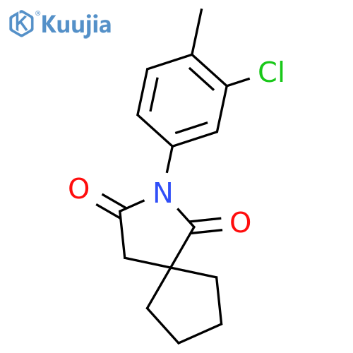2-Azaspiro[4.4]nonane-1,3-dione,2-(3-chloro-4-methylphenyl)- structure