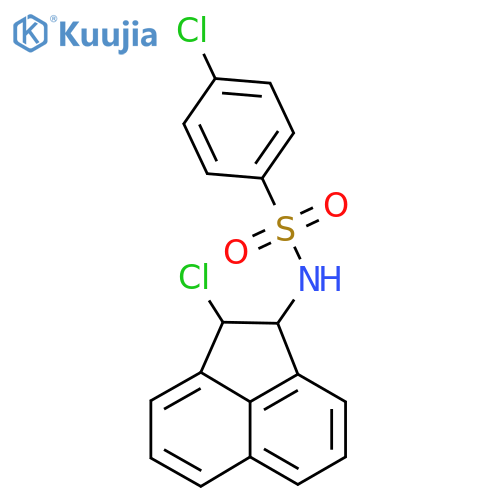 4-chloro-N-(2-chloro-1,2-dihydroacenaphthylen-1-yl)benzene-1-sulfonamide structure
