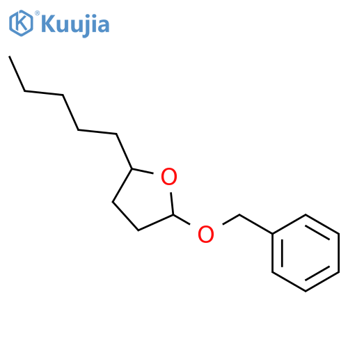 FURAN, TETRAHYDRO-2-PENTYL-5-(PHENYLMETHOXY)- structure