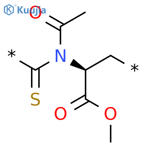 Poly[thiocarbonyl(acetylimino)[(1S)-1-(methoxycarbonyl)-1,2-ethanediyl]] structure