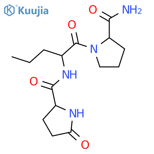 L-Prolinamide,5-oxo-L-prolyl-L-norvalyl- (9CI) structure
