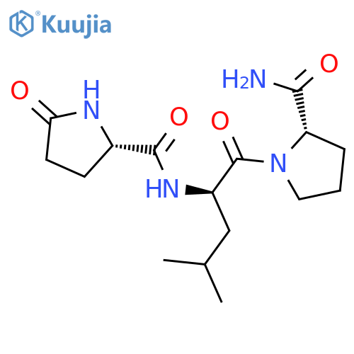 L-Prolinamide, 5-oxo-L-prolyl-D-leucyl- structure