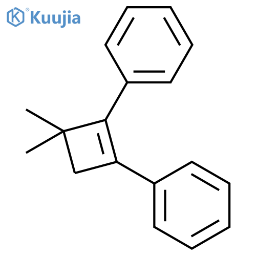Benzene, 1,1'-(3,3-dimethyl-1-cyclobutene-1,2-diyl)bis- structure