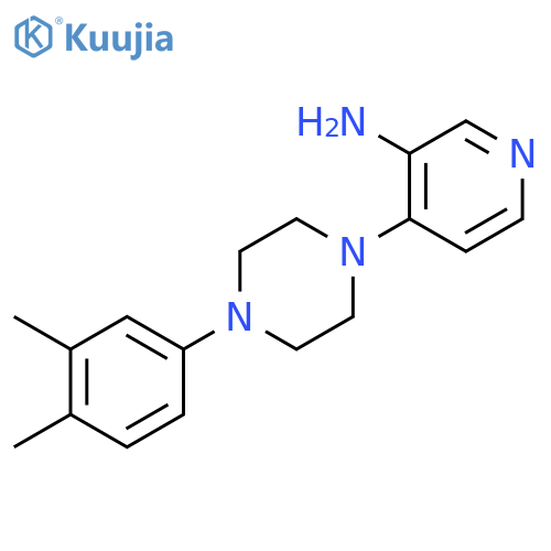 4-[4-(3,4-dimethylphenyl)piperazin-1-yl]pyridin-3-amine structure