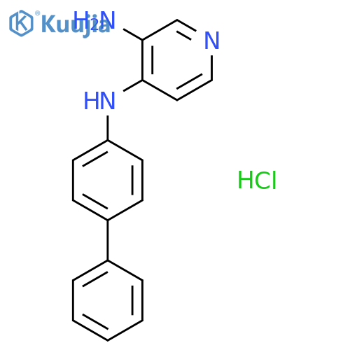 4-n-(4-phenylphenyl)pyridine-3,4-diamine;hydrochloride structure