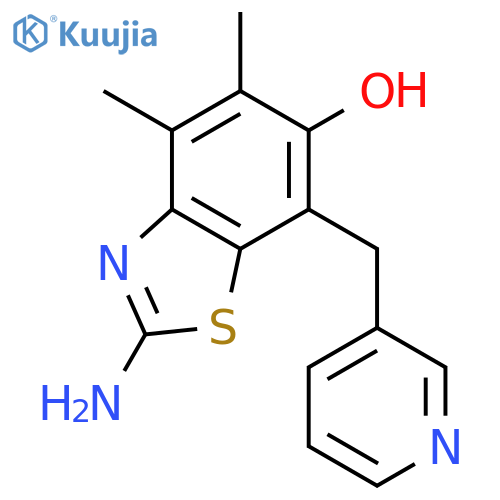 6-Benzothiazolol,2-amino-4,5-dimethyl-7-(3-pyridinylmethyl)- structure