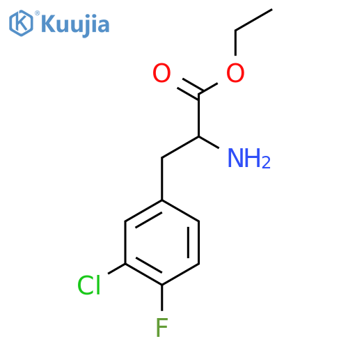 ethyl 2-amino-3-(3-chloro-4-fluorophenyl)propanoate structure