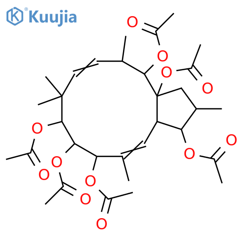 5,11-Jatrophadiene-3,7,8,9,14,15-hexol; (2α,3β,5E,7β,8β,9α,11E,13β,14α,15β)-form, Hexa-Ac structure
