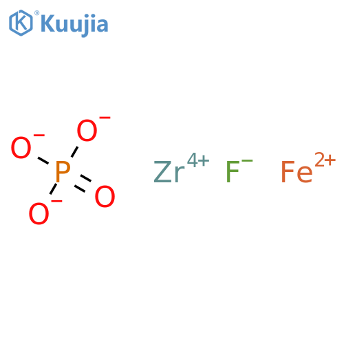 Iron zirconium fluoride phosphate structure