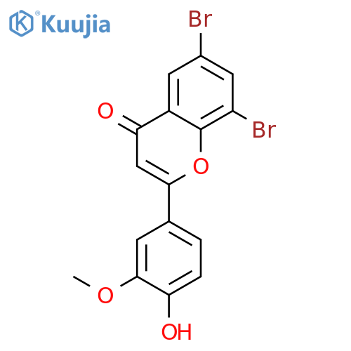 6,8-Dibromo-2-(4-hydroxy-3-methoxy-phenyl)-chromen-4-one structure