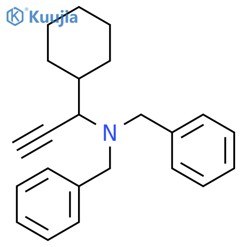 Benzenemethanamine, N-(1-cyclohexyl-2-propynyl)-N-(phenylmethyl)- structure