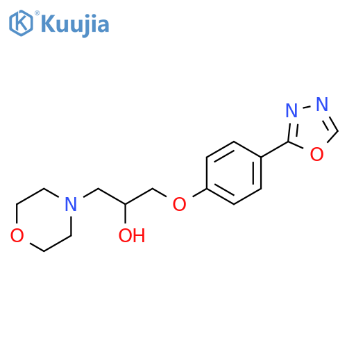 1-(morpholin-4-yl)-3-4-(1,3,4-oxadiazol-2-yl)phenoxypropan-2-ol structure