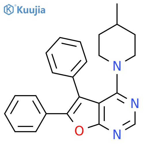 1-{5,6-diphenylfuro2,3-dpyrimidin-4-yl}-4-methylpiperidine structure