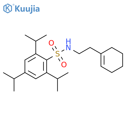 N-2-(cyclohex-1-en-1-yl)ethyl-2,4,6-tris(propan-2-yl)benzene-1-sulfonamide structure