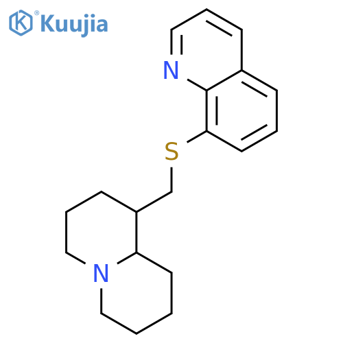 Quinoline,8-[[(octahydro-2H-quinolizin-1-yl)methyl]thio]- structure
