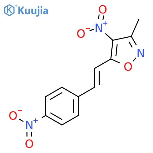 Isoxazole, 3-methyl-4-nitro-5-[2-(4-nitrophenyl)ethenyl]- structure