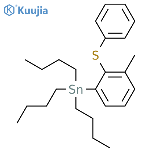 STANNANE, TRIBUTYL[3-METHYL-2-(PHENYLTHIO)PHENYL]- structure