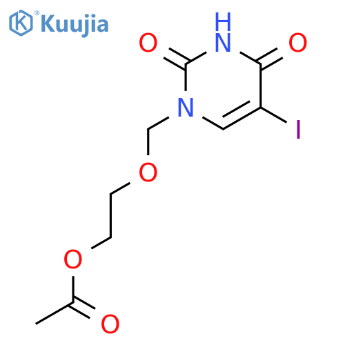 2,4(1H,3H)-Pyrimidinedione, 1-[[2-(acetyloxy)ethoxy]methyl]-5-iodo- structure