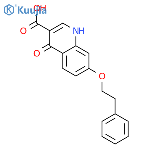 4-oxo-7-(2-phenylethoxy)-1,4-dihydroquinoline-3-carboxylic acid structure