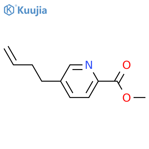 2-Pyridinecarboxylic acid, 5-(3-butenyl)-, methyl ester structure