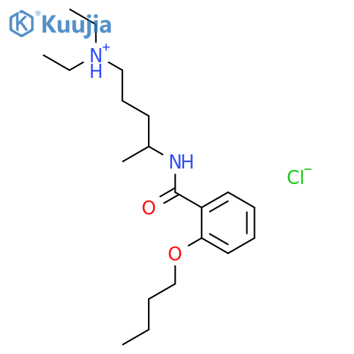 Benzamide,2-butoxy-N-[4-(diethylamino)-1-methylbutyl]-, hydrochloride (1:1) structure