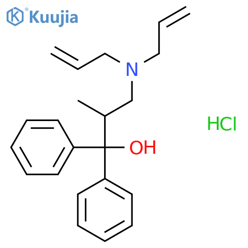3-(diprop-2-en-1-ylamino)-2-methyl-1,1-diphenylpropan-1-ol hydrochloride structure