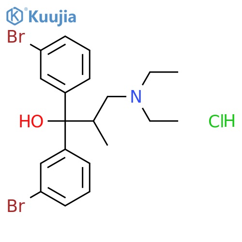 1,1-bis(3-bromophenyl)-3-(diethylamino)-2-methylpropan-1-ol hydrochloride structure