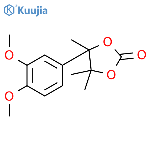 4-(3,4-dimethoxyphenyl)-4,5,5-trimethyl-1,3-dioxolan-2-one structure