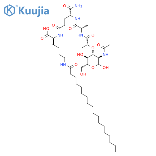 L-Lysine,N-(N-acetylmuramoyl)-L-alanyl-D-a-glutaminyl-N6-(1-oxooctadecyl)- structure