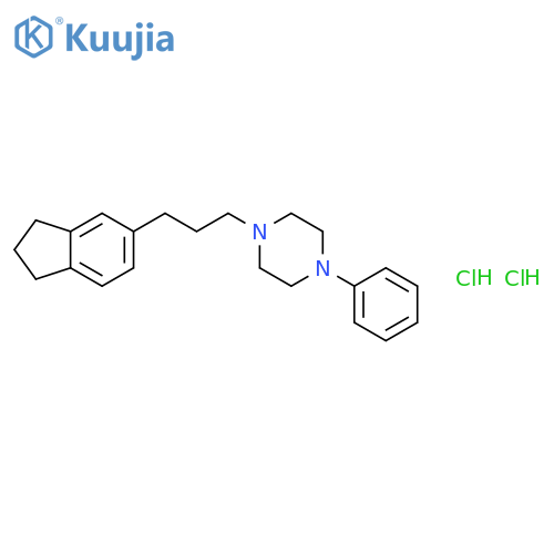 Piperazine,1-[3-[(2,3-dihydro-1H-inden-5-yl)oxy]propyl]-4-phenyl-, hydrochloride (1:2) structure