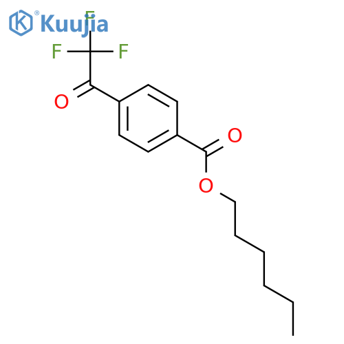 Benzoic acid, 4-(trifluoroacetyl)-, hexyl ester structure