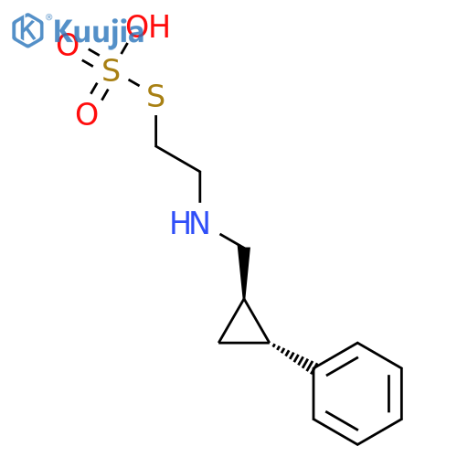 Thiosulfuric acid(H2S2O3), S-[2-[[(2-phenylcyclopropyl)methyl]amino]ethyl] ester, trans- (9CI) structure