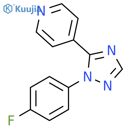 Pyridine, 4-[1-(4-fluorophenyl)-1H-1,2,4-triazol-5-yl]- structure