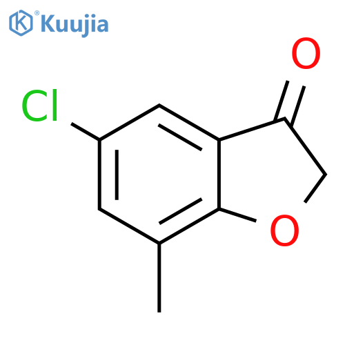 5-chloro-7-methyl-2,3-dihydro-1-benzofuran-3-one structure