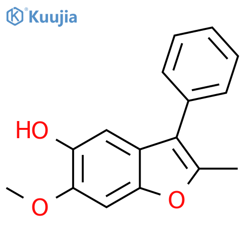 5-Benzofuranol,6-methoxy-2-methyl-3-phenyl- structure