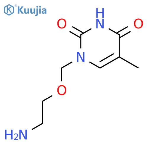 2,4(1H,3H)-Pyrimidinedione, 1-[(2-aminoethoxy)methyl]-5-methyl- structure