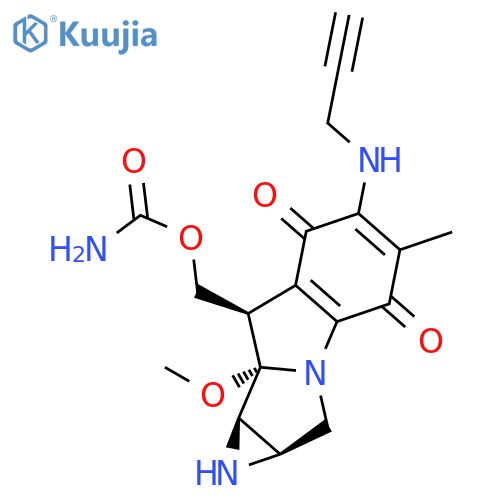 Azirino[2',3'_3,4]pyrrolo[1,2-a]indole-4,7-dione, 8-[[(aminocarbonyl)oxy]methyl]-1,1a,2,8,8a,8b-hexahydro-8a-methoxy-5-methyl-6-(2-propynylamino)-, [1ar-(1a.α.,8.β.,8a.α.,8b.α.)]- structure