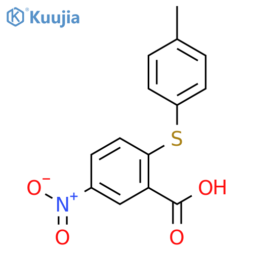 2-(4-Methylphenyl)sulfanyl-5-nitrobenzoic Acid structure