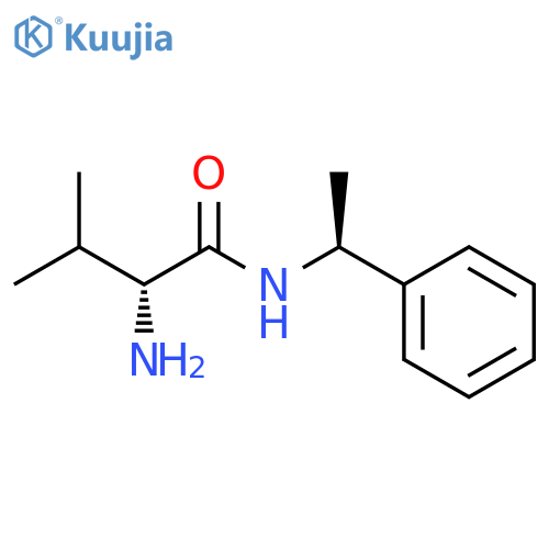Butanamide, 2-amino-3-methyl-N-[(1S)-1-phenylethyl]-, (2R)- structure