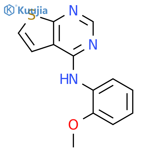 Thieno[2,3-d]pyrimidin-4-amine, N-(2-methoxyphenyl)- structure